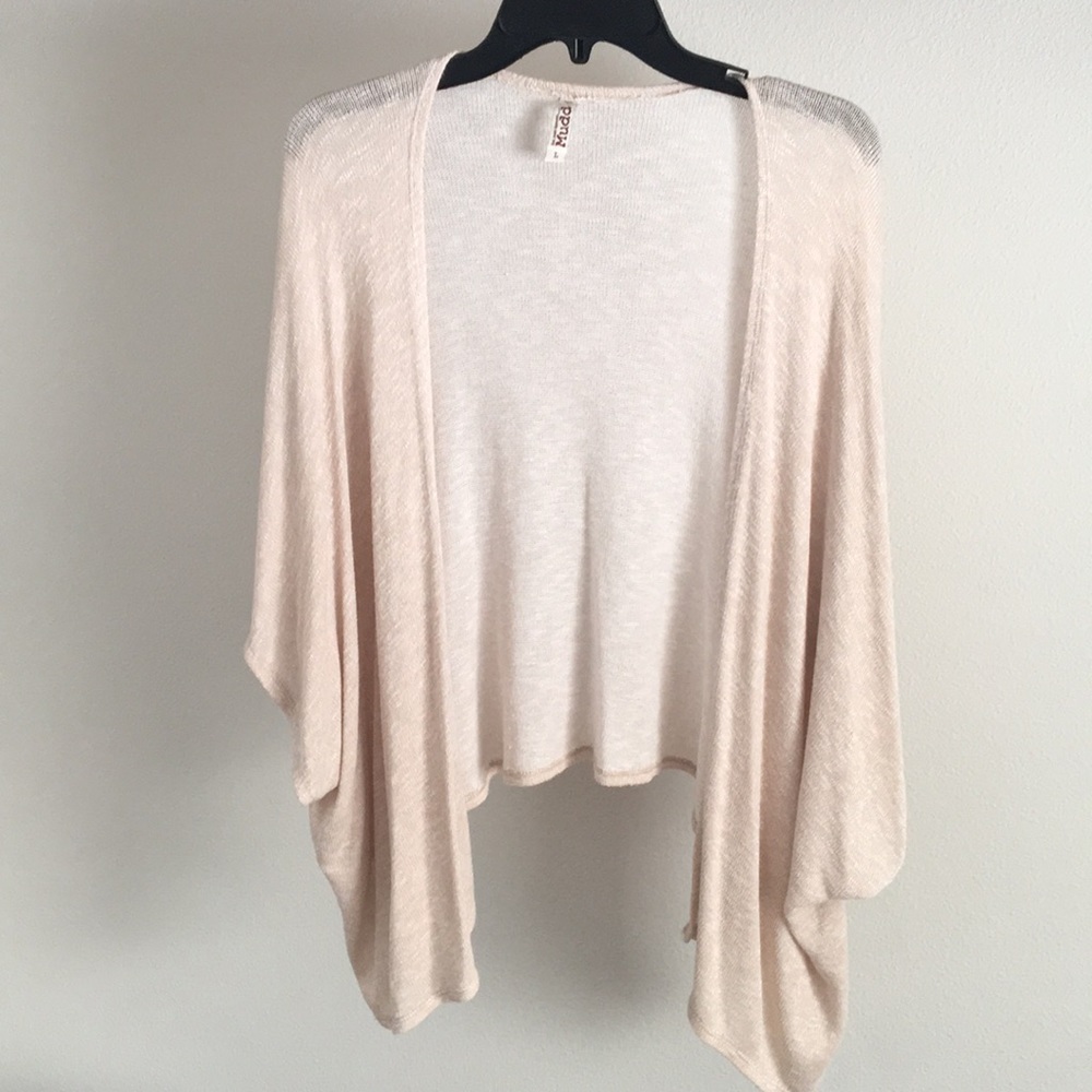 Beige cardigan sweater